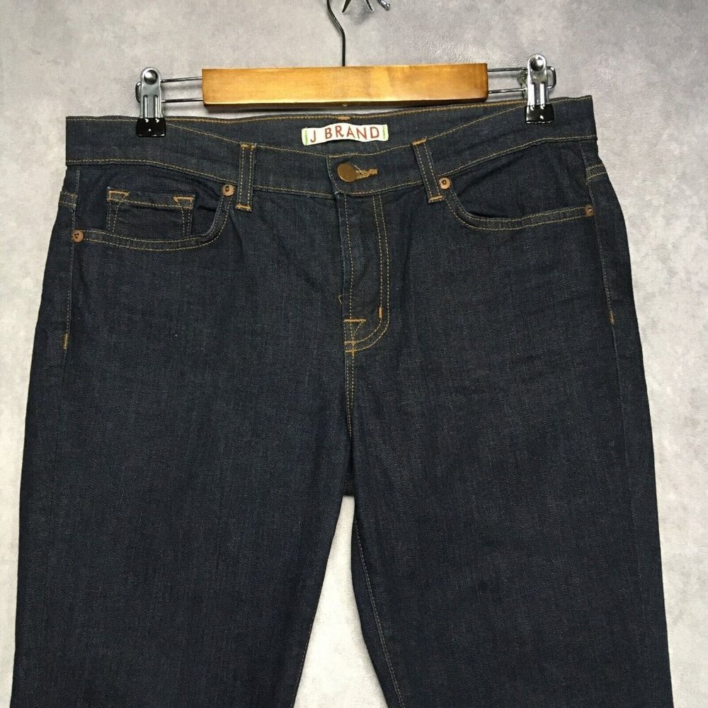 J Brand Womens Skinny Leg Pure Blue Jeans size 31 Dark Wash Stretch‎ Denim Pants
